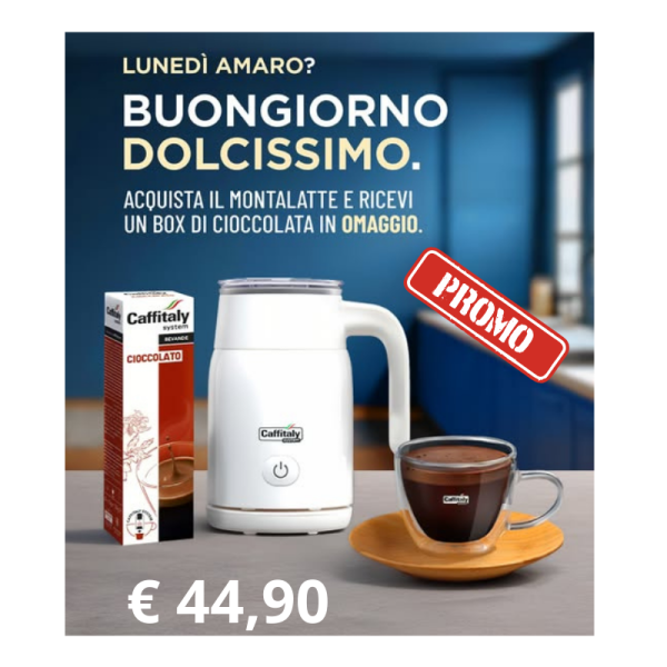PROMO BUONGIORNO DOLCISSIMO CAFFITALY + 10 CAPSULE CIOCCOLATO